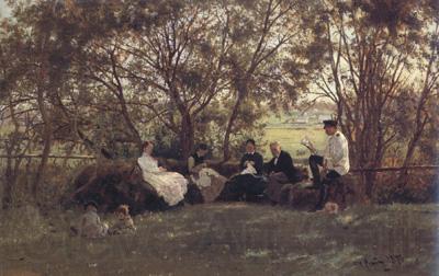 Ilya Repin On the Turf Bench (nn02) Norge oil painting art